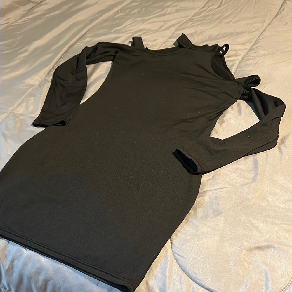 Black Cold Shoulder Dress